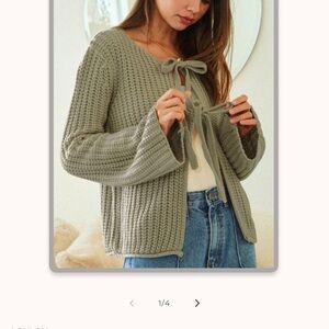 LovLov Women's Olive Green Knit Sweater